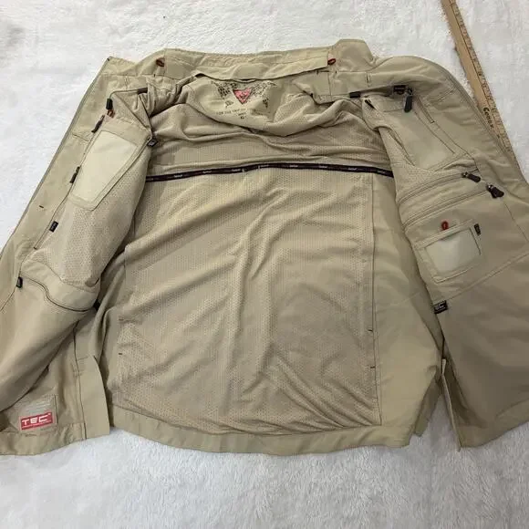 Scottevest Vest Mens XL The 101 Tec Pockets Beige Lightweight Hiking Travel - Picture 10 of 16